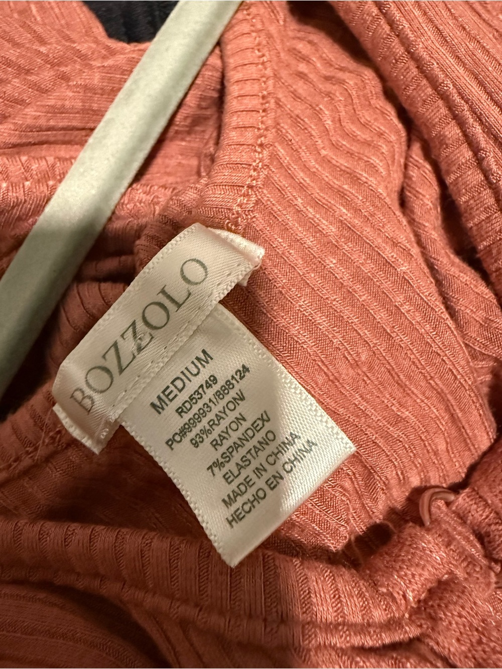 Bozzolo Ribbed Tank Dress with Front Rings - Rust - Picture 3 of 3